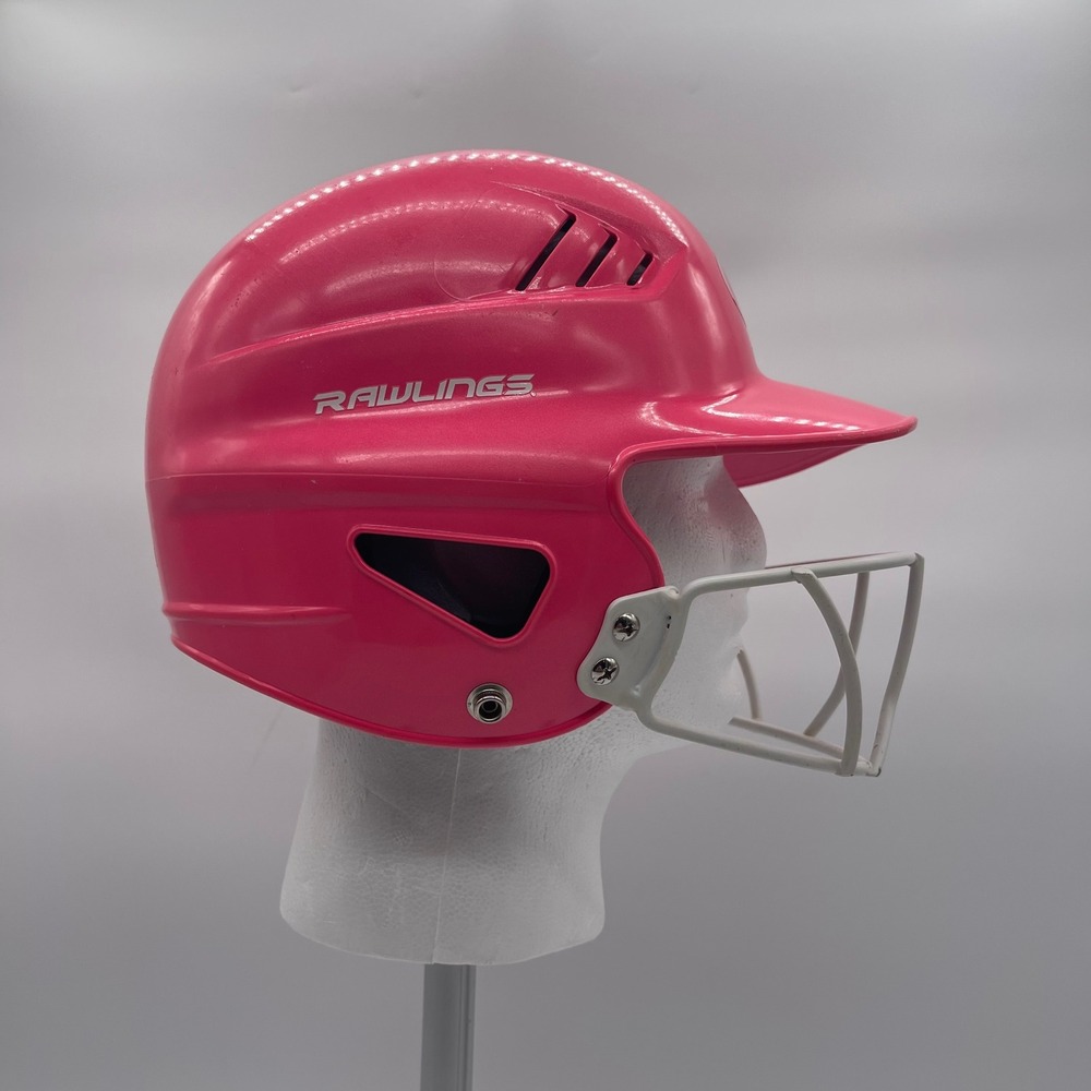 Rawlings RCFH Pink 6.5-7.5 Softball Batting Helmet + Face Guard WALRCFHMSBFG-OPK - Picture 7 of 16